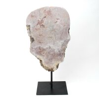 Scheibe pink Amethyst auf Metallständer, 2,82 KG