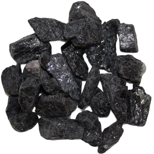 Deko Chips Turmalin schwarz  roh, 1 KG Packung, Größe 3