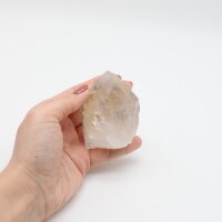 Spitze Bergkristall, teilweise roh, geschnitten und Spitze poliert,Größe 4