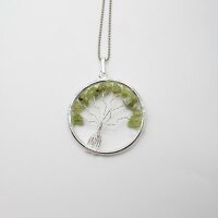 Anhänger Baum des Lebens mit Peridot