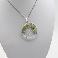 Anhänger Baum des Lebens mit Peridot