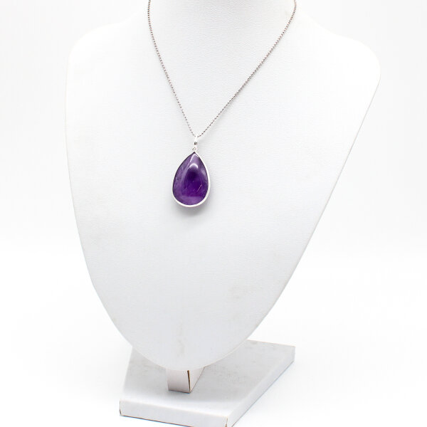 Anhänger Amethyst Tropfen, Silber gefasst