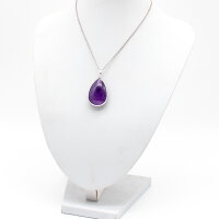 Anhänger Amethyst Tropfen, Silber gefasst