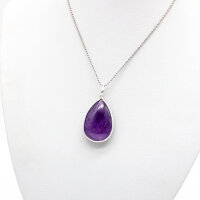 Anhänger Amethyst Tropfen, Silber gefasst