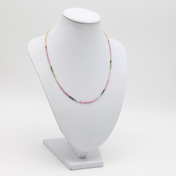 Kette Turmalin mix 2 mm, facettiert