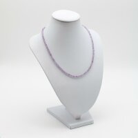 Kette Amethyst Kugeln 3 mm, Karabierverschluß Silber