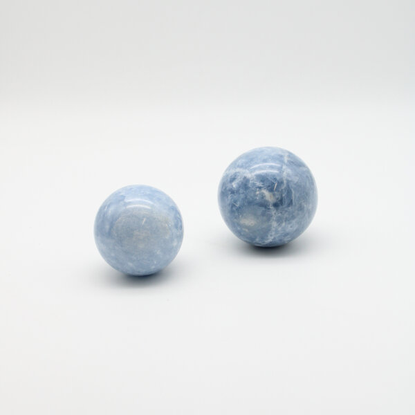Kugeln Calcit blau, verschiedene Größen