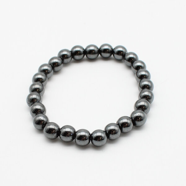 Armband Hämatit Kugeln 8 mm