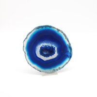 Blue Dyed Agate Slice, Size 2 – Unique Piece