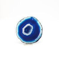 Blue Dyed Agate Slice, Size 2 – Unique Piece