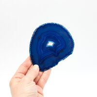 Blue Dyed Agate Slice, Extra Quality, Size 3 – Unique Piece