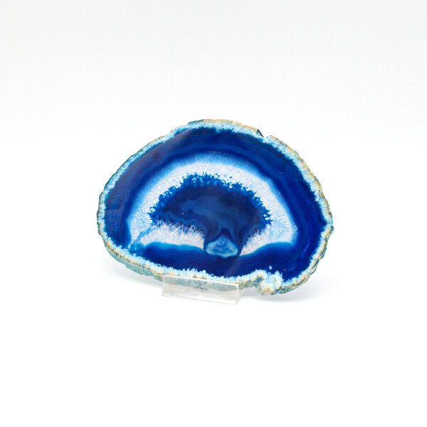 Blue Dyed Agate Slice, Size 5 – Unique Piece