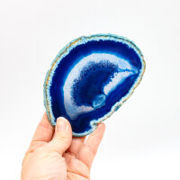 Blue Dyed Agate Slice, Size 5 – Unique Piece