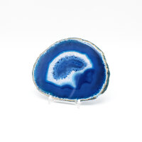 Achatscheibe blau gefärbt, Größe 5