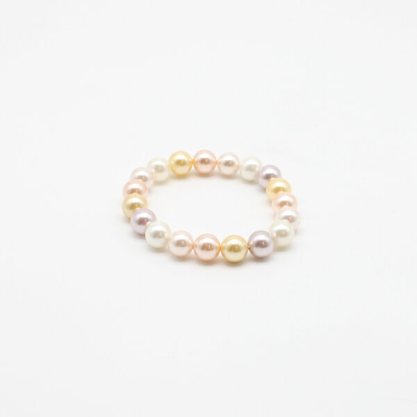 Armband Muschelkern Kugeln 10 mm, multicolor