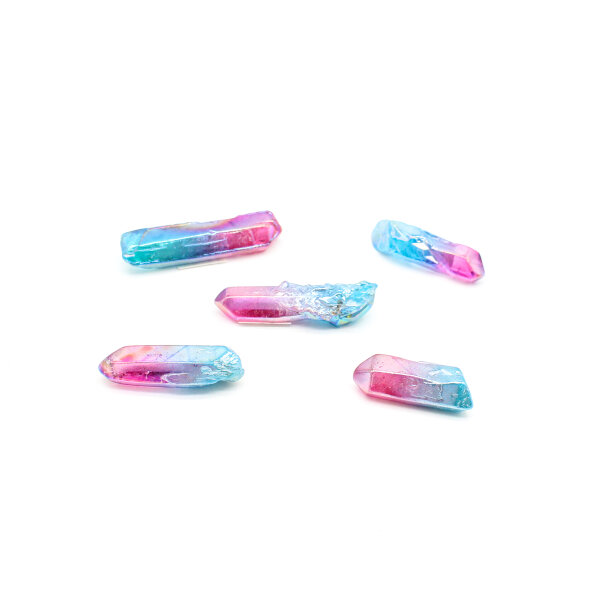 Spitzen Aura Quarz lila - türkis, verschiedene Größen