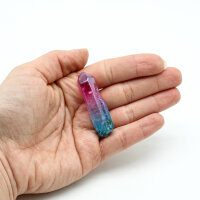 Spitze Aura Quarz lila - türkis, Größe 2