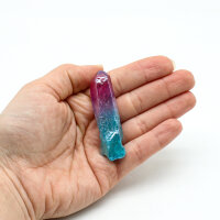 Spitze Aura Quarz lila - türkis, Größe 3