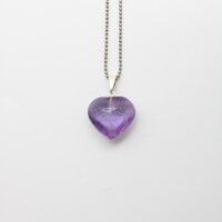 Anhänger Amethyst Herz klein mit Stiftöse