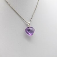 Anhänger Amethyst Herz klein mit Stiftöse