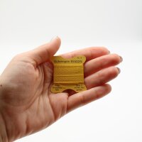 Aufreihseide mit Nadel für Perlen, Gelb, Stärke Nr. 4