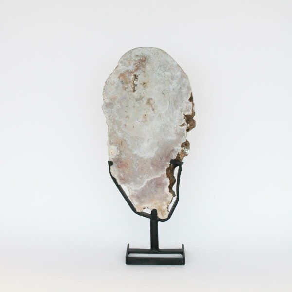 Scheibe pink Amethyst auf Metallständer, 5,79 KG