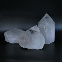 Bergkristall Spitzen, Spitze poliert, 3 Stück