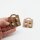 Ohrstecker pink Turmalin und Aquamarin Natur, vergoldet