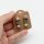 Ohrstecker pink Turmalin, Aquamarin Natur und Perle, vergoldet