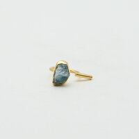 Ring Aquamarin Natur, vergoldet
