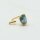 Ring Aquamarin Natur, vergoldet