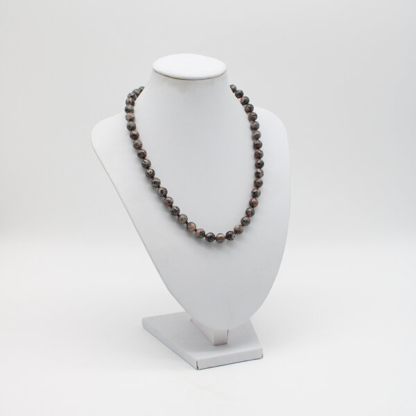 Kette Fossil Jaspis Kugeln 8 mm / 45 cm