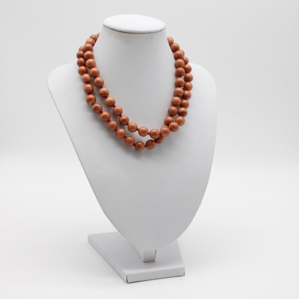 Kette Aragonit rot kugeln 10 mm / 80 cm