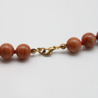 Kette Aragonit rot kugeln 10 mm / 80 cm