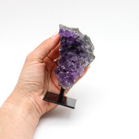 Amethyst Druse auf Metallständer, Qualität I, Größe 3