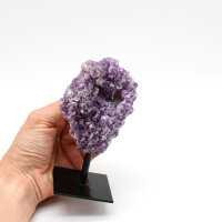Amethyst Druse auf Metallständer, Qualität I, Größe 4