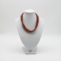 Kette Aragonit rot Kugeln 8 mm / 80 cm