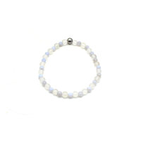 Armband Chalcedon Kugeln 4 mm, Bergkristall Kugeln 5 mm,...