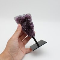 Amethyst Druse auf Metallständer, Qualität extra, Größe 8