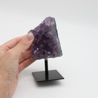 Amethyst Druse auf Metallständer, Qualität I, Größe 5