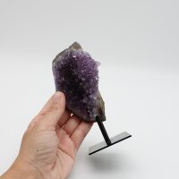 Amethyst Druse auf Metallständer, Qualität extra, Größe 12