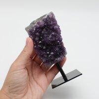 Amethyst Druse auf Metallständer, Qualität extra, Größe 13