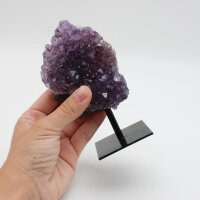Amethyst Druse auf Metallständer, Qualität extra, Größe 13