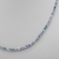 Kette Fluorit mix Würfel 2mm x 2 mm, facettiert