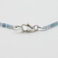 Kette Fluorit mix Würfel 2mm x 2 mm, facettiert