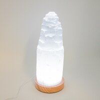 Holzsockel mit LED Lampe und Farbwechsler