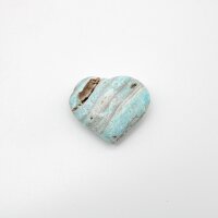 Herz Aragonit blau, Größe 2