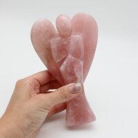 Engel aus Rosenquarz, 587 Gramm