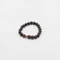 Armband Herbst Jaspis Kugeln 8 mm und goldfarbener Kugel