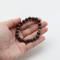 Armband Herbst Jaspis Kugeln 8 mm und goldfarbener Kugel